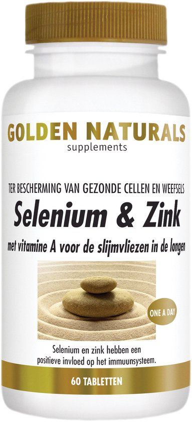 Golden Naturals Selenium & Zink - 60 veganistische tabletten
