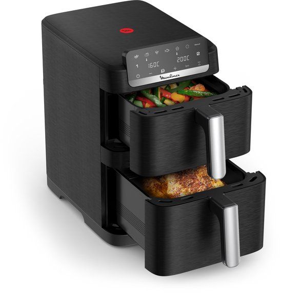 Moulinex Easy Fry Crispy Stack EZ7528F0 Dual Airfryer 10L