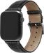 Strap-it bandje geschikt voor Apple Watch leather crocodile grain band - zwart - Maat: 42 - 44 - 45 - 49mm