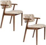 Dutchbone Sara Eetkamerstoelen Beige - Set van 2