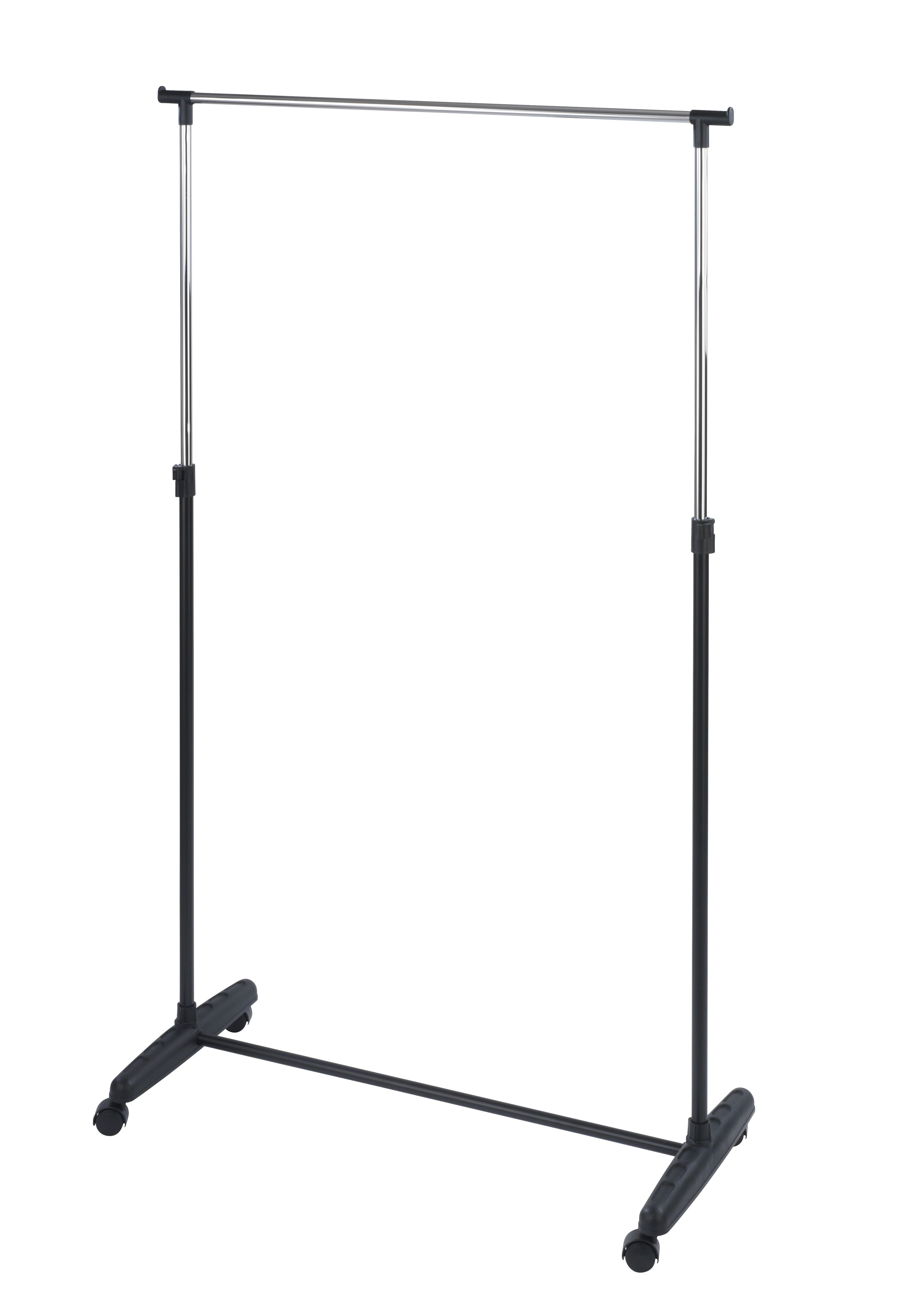 WENKO 4364401100 Kledingrek - Zwart/Metallic