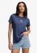 Superdry Heritage Nautical Motif T-shirt Slanke Pasvorm Dames Katoen Standaard Marineblauw