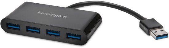 Kensington UH4000 USB 3.0 4-Port Hub - Zwart - K39121WW