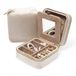 BLUTETE Sieraden Doos Organizer Fluwelen Travel Case Met Spiegel Ring Oorbellen Kettingen Opslag Organizer Box (Champagne)