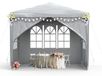 QEENTOE 3x3 mètre pavillon de jardin, gris