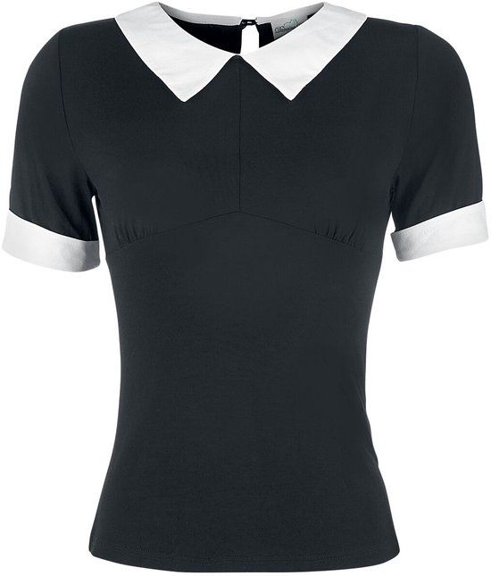Banned Morticia Dames T-shirt - zwart - XS