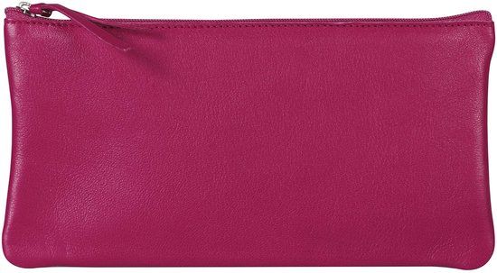 Clairefontaine 410168C Lamsleren etui, plat, 11 x 22 cm, framboos