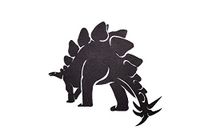 Homemania HomesrV-48 wanddecoratie, dinosaurus, planken - zwart van metaal, 50 x 0,15 x 42 cm