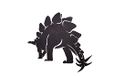 Homemania HomesrV-48 wanddecoratie, dinosaurus, planken - zwart van metaal, 50 x 0,15 x 42 cm
