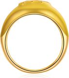 Glanzstücke München Ring Zilver Zirkonia Wit Geel Goud 925 Zilver