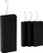 Merkloos Waterverdamper radiator - set van 4 - 400 ml - zwart