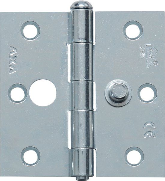 AXA Ongelagerd Veiligheidsscharnier met Rechte Hoeken - 76 x 76 mm