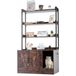 VEVOR Kattenbakbehuizing, Verborgen Kattenbakmeubel met 3 Planken, Houten Kattenbak voor Binnen, Grote Kattenhuiskast, Verborgen, Past Op De Meeste Kattenbakken, 85,5 Cm L x 50,5 Cm B x 147,5 Cm H, Donkerbruin
