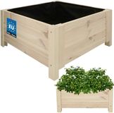 KOTARBAU® Houten Plantenbak, Kiefernhout, 60 x 60 x 30 cm, Wit