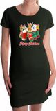 Bellatio Decorations Shoppartners Bv Fout kerst jurkje kerstsokken met diertjes zwart - dames - Kerst kleding / outfit / dress M