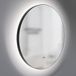 Talos LED badkamerspiegel rond Verona Shine in mat zwart Ø50 cm
