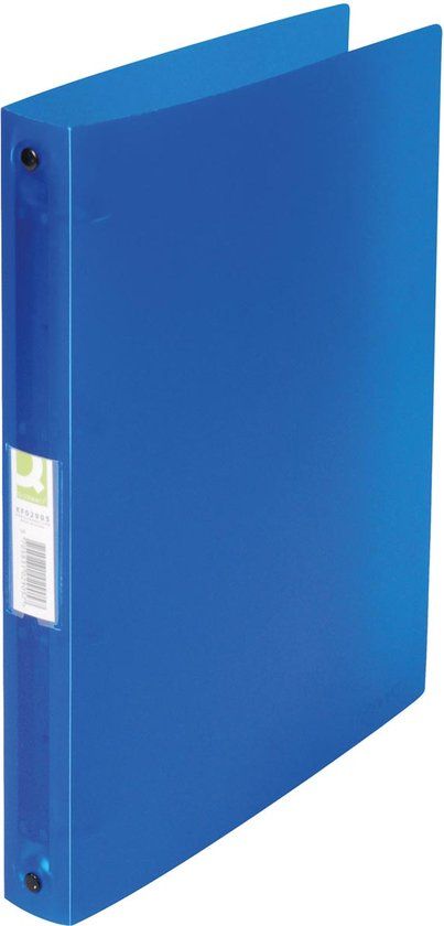 Q-Connect Ringband - 12 stuks - A4 - 4-ringen - 25 mm - Transparant blauw