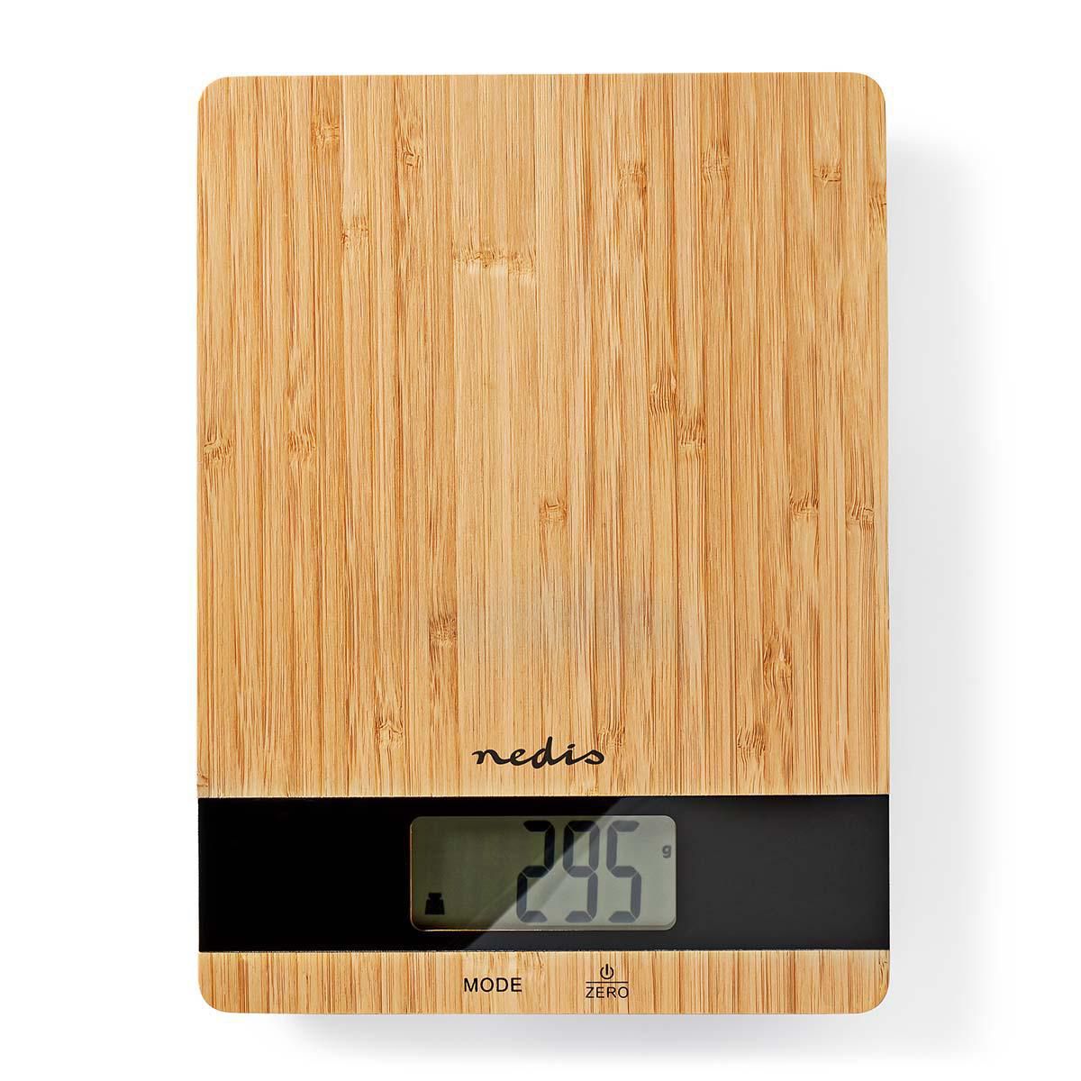 Nedis KASC600WD Keukenweegschaal - Hout - 5 kg