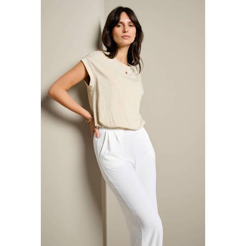 LOLALIZA top met glitters - zand