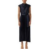 s.Oliver Robe Marine Taille : 38 | Robe Midi Outlet | Femme | Bleu