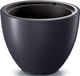 Prosperplast Plantenpot/bloempot Sevilla - buiten/binnen - kunststof - antraciet - D30 x H23 cm - met binnenpot