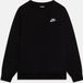 NIKE K NSW CLUB FLC CREW LS LBR Unisex Sporttrui - Zwart - Wit - Maat L