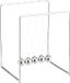 Merkloos Relaxdays Newton Pendel, balanceerballen voor bureau & kantoor, 5 ballen, metaal Newton cradle, zilver