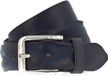 Vanzetti Leren Riem Denim Love 40mm Full Leather Belt W90 Marine Blauw