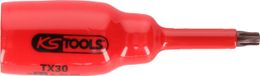 KS TOOLS Douille pour embout 1/2" avec isolation de protection pour vis Torx, T45, courte