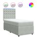 VidaXL Lit plateforme avec matelas, gris clair, 90x190 cm, velours