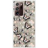 Samsung Beschermende siliconen case compatibel met Galaxy Note 20 Ultra Vintage Butterflies