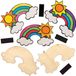 Baker Ross Regenboog Magneten van Hout (10 stuks) Knutselspullen en Knutselsets voor Kinderen