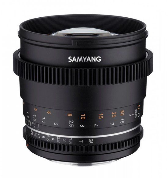 Samyang VDSLR 85mm T1.5 MK2 Canon EF Zwart