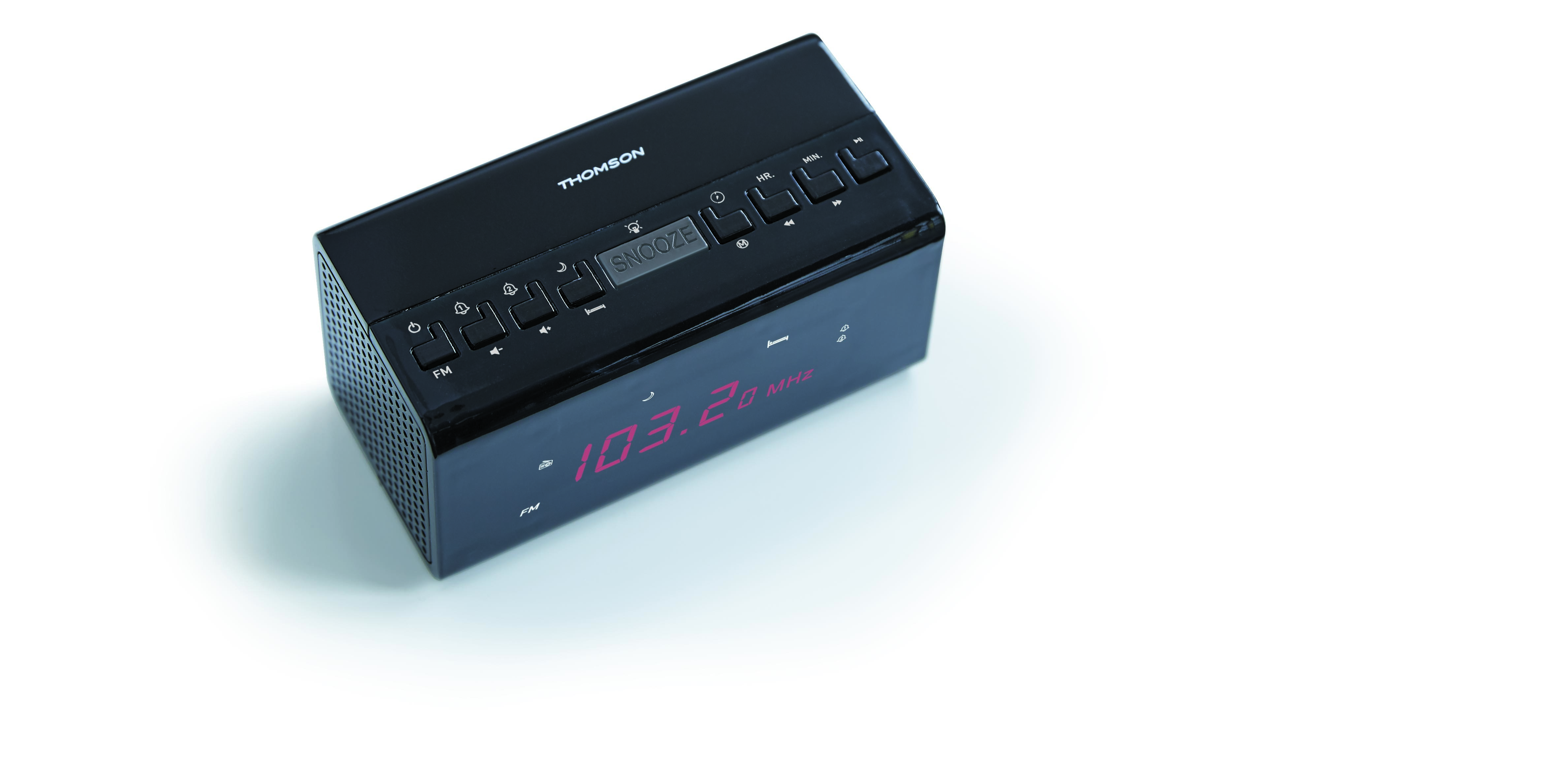 Thomson Wekkerradio met LED scherm - Zwart