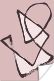 PosterMonkey Poster Line art - Pastel - Vormen - Abstract - 20x30 cm