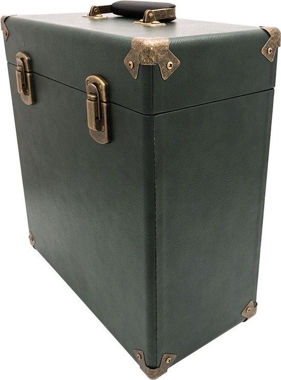 GPO CASE12DG - 12" LP Opbergkoffer - Donkergroen