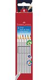 FABER-CASTELL Kleurpotloden set Grip Heft & Tafel, 6-delig