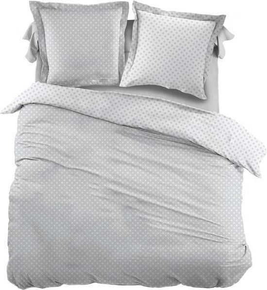 Snoozing Pierrot Dekbedovertrek - Eenpersoons - 140x200/220 cm + 1 kussensloop 60x70 cm - Grijs
