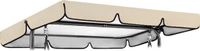 Merkloos Schommelbank - Beige - Waterafstotend - Verstelbare Luifel - 190x130cm