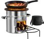 VEVOR Rocket Stove BBQ Poêle fusée avec porte simple Poêle de camping Grill de camping