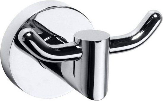 Sapho X-Round - Dubbele handdoekhaak - Chroom