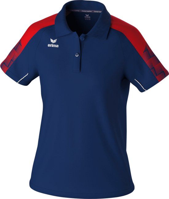 Erima Evo Star Polo Dames - Marine / Rood - Maat 40