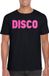Bellatio Decorations Verkleed T-shirt heren - disco - zwart - roze glitter - jaren 70/80 - carnaval XXL