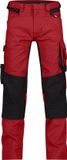 DASSY Werkbroek met stretch en kniezakken ROOD/ZWART - Maat 60