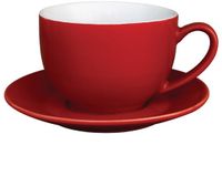 Olympia Cappuccino Kop Rood 34cl