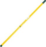 Novaliv Telescopische bezemsteel met draad 80-130 cm geelgroene metalen steel