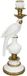 HD Collection Kandelaar Vogel Blanc 40x13x15cm