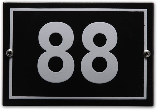EmailleDesignÂ® Huisnummer model Phil nr. 88