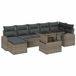 vidaXL Ensemble de jardin 8 places, gris