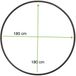 Stof Textiles Tafelkleed rond - D180 cm - wit